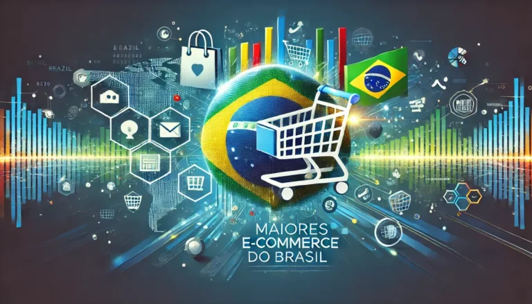 carrinho de compra, bandeira brasileira, representando: maiores e-commerces do Brasil ranking 2024.