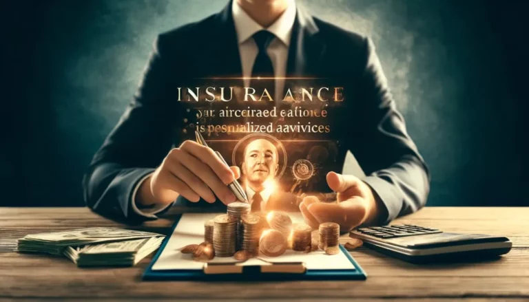 corretor de seguros fazendo contas, enquanto moedas em ouro estão a sua frente, representando como se tornar um vendedor de seguros que prospera.