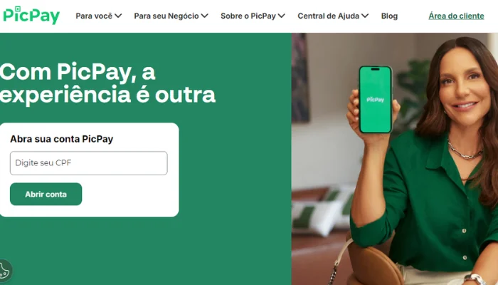 Método de pagamento PicPay representada pela foto do site oficial.